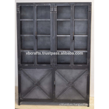 Industrial Metal Cabinet Big Size Natural Metallic Finish